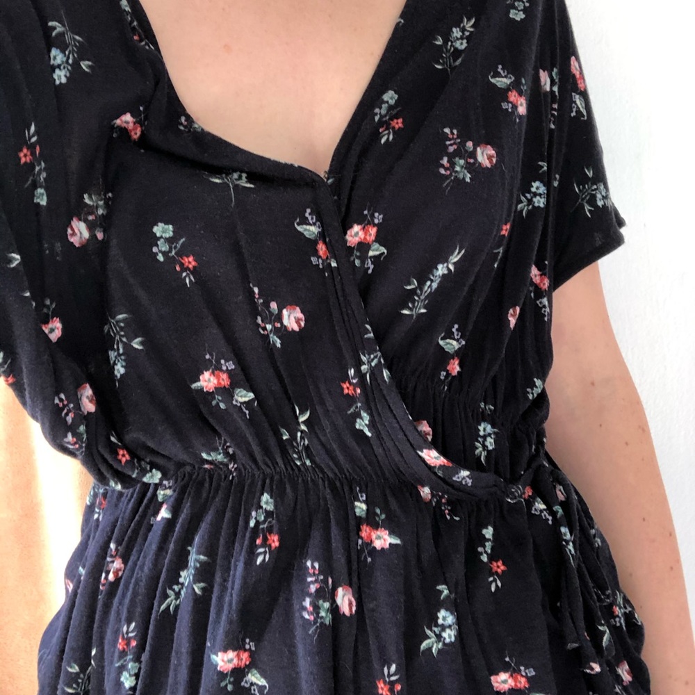Floral wrap top